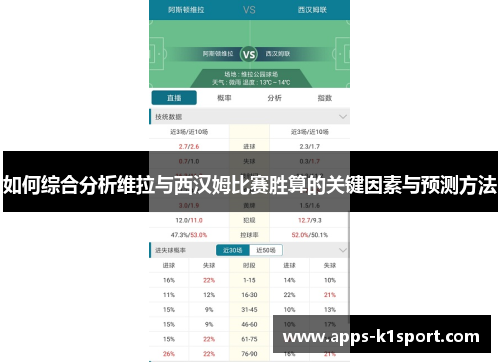 如何综合分析维拉与西汉姆比赛胜算的关键因素与预测方法