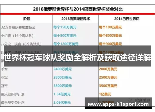 世界杯冠军球队奖励全解析及获取途径详解
